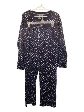 Cozy Navy Polka Dot Women’s Pajama Set